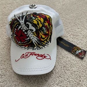 Ed Hardy Rhinestone Trucker Hat